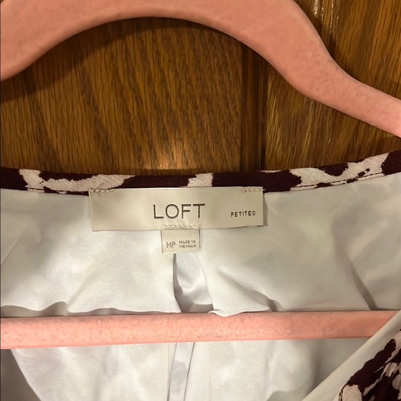 LOFT White and Purple medium petite Sheath Dress - Picture 2 of 5